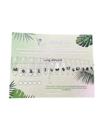 Press On Nail Sizing Kit