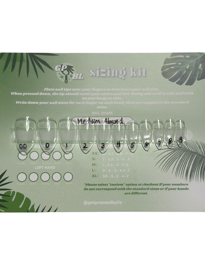 Press On Nail Sizing Kit