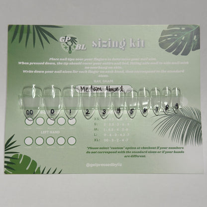 Press On Nail Sizing Kit