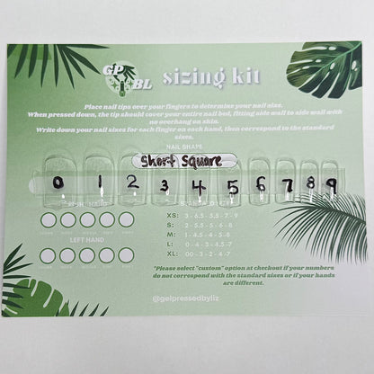 Press On Nail Sizing Kit